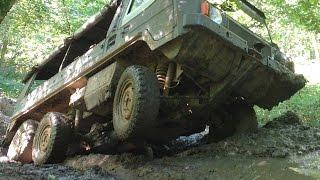 Land Rover vs Pinzgauer 6x6 Mud Hole