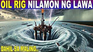 PANO NILAMON ng DAMBUHALANG WHIRLPOOL ang MALAKING OIL - RIG sa GITNA ng LAWA DAHIL sa MALING…