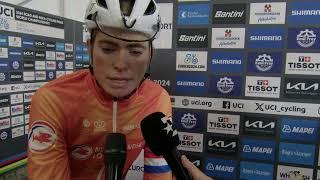 Demi Vollering - Interview at the finish - World Championships Road Race (Zürich) 2024