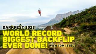 GoPro: BIGGEST BACKFLIP EVER DONE On a MTB - Tom Isted 120 FT Record Breaking Backflip at Darkfest