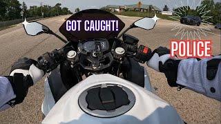 I WAS GOING 128 MPH AND GOT PULLED OVER!!?? | NINJA 400 RIDE TO REMEBER