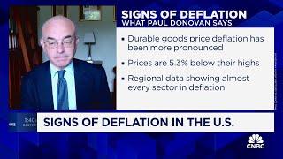 Deflationary forces present in almost every sector in U.S., says UBS Global Wealth's Paul Donovan