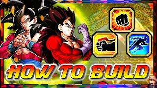 HOW TO BUILD! PHY SSJ4S EZA Super Saiyan 4 Goku & Super Saiyan 4 Vegeta DBZ: Dokkan Battle