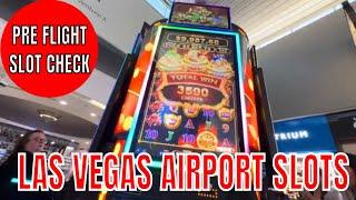 Las Vegas Airport Slots - Triple Bucket BONUS!  Winning Premier During Cancer Treatment #1.5