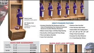 Athletic Team Lockers Wood Sports Locker Room Football Lacrosse