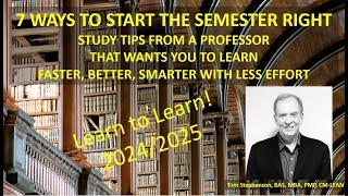 Top Study Tips for Success: Get Off to a Great Start This Year!