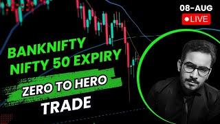 LIVE TRADING | NIFTY 50 | BANKNIFTY OPTIONS TRADE | 08/08/2024 | #nifty50livetrading  #banknifty