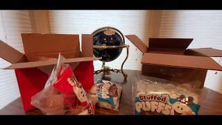 STUFFED PUFFS CHOCOLATE ON CHOCOLATE MEGA HAUL UNBOXING VIDEO PLUS CLASSIC MILK CHOCOLATE