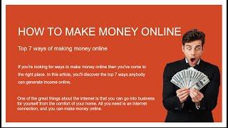 Top 7 ways To Make Money Online in 2022 for Beginners