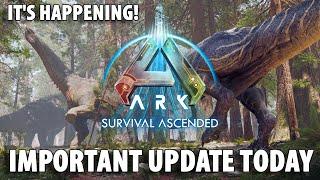 Exciting ARK Update is coming Today... (FINALLY)