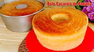 Bolo Caçarola de Padaria - Tudo no liquidificador! Esse bolo é fácil de fazer e delicioso!