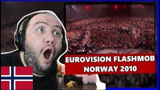 ESC: LIVE - THE EUROVISION 2010 FLASHMOB! Utlendings Reaksjon  Nordic REACTION