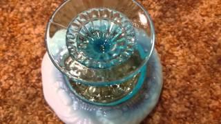 Fenton Art Glass:: Opalescent blue glass dish |SAM |strathroy antique mall