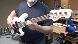 Basic Bass Guitar setup using a Squier Affinity Series PJ Bass  - step by step instructions.