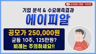 [수요예측결과/기업분석] 에이피알 / 공모가 250,000원 균등 10주, 125만원? 비례는 주의하세요!!
