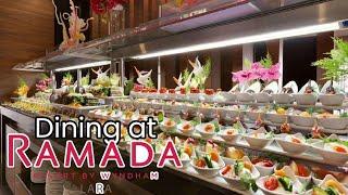 DINING AT RAMADA RESORT LARA ANTALYA ALL INCLUSIVE DINING TURKISH FOOD TOUR BREAKFAST DESSERTS MAIN