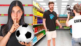 I Sneaked Football Challenges Into a MrBeast Video