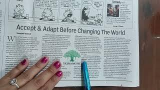 #Accept and Adapt Before Changing The World# The Speaking Tree#THE TIMES OF INDIA #Hindi Translation