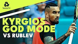 Nick Kyrgios GOD MODE vs Rublev | Miami 2022 Highlights