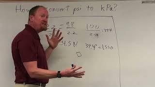 How to convert pounds per square inch to kilopascals.