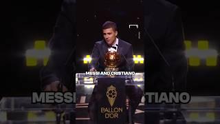 RODRI: MESSI & RONALDO inspired me to win BALLON D'OR  #shorts #football #soccer