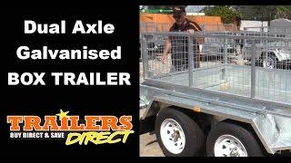 2 Ton, Dual Axle, Galvanised Trailer with Cage - Ph 1300 866 869