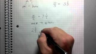 Mixed Numbers and Improper Fractions - Best Explanation