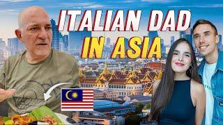 Italian Dad's FIRST time in Asia  | Tasting Malaysian, Thai and Indian Food