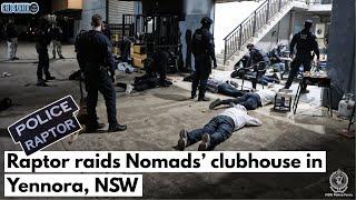 Raptor raid Nomads clubhouse in Sydney's Southwest