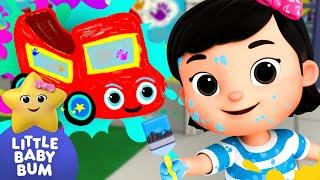 Wheels On the Bus - Fun Painting Song! ⭐ New Song!  | Little Baby Bum