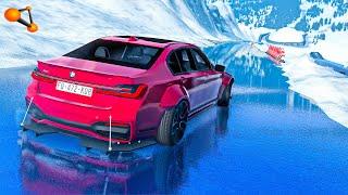 Icy Road Slippery Slope - BeamNG drive