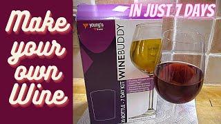 Homebrew wine £1.50 a bottle in about 1 week. (all steps shown)