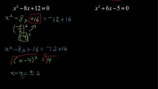 Solving Quadratic Equations by Completing the Square