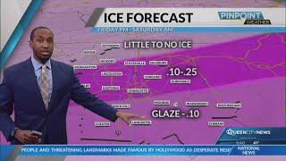 Potential snow, ice totals for Friday and Saturday winter storm