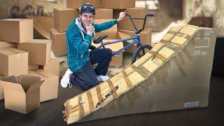 Je teste la rampe fabriquée à 100% en carton !