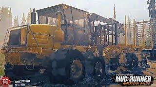 SpinTires MudRunner American Wilds: MASSIVE LOGGING MACHINE! Swamp Logging Challenge