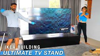 IT'S TOO BIG  | ULTIMATE Modular TV Entertainment Stand BUILD - IKEA HACK