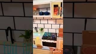 DIY Miniature KITCHEN! #cute #diy #minis #craft #cardboard #easy #minibrands #toys