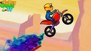 A cartoon about a motorcycle for kids Cool racing game Bike Race Perform various difficult tricks