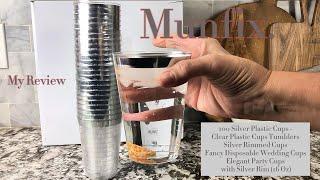 Elegant Silver-Rimmed Cups - 100 Pack | Holiday Review