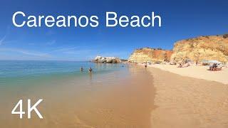 Careanos Beach ️ - Algarve, Portugal - Praia dos Careanos - Virtual Walking - 4K UHD