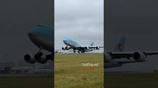 WET 747 TAKEOFF!️ #aviation #boeing747 #avgeek #sydsquad