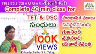 #TET #DSC సంధులు | #తెలుగు వ్యాకరణం | బతుకమ్మ పాటతో | అన్ని తరగతుల వారికి, #Telugu grammar