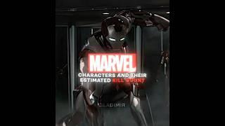 Marvel Characters & Their Kill Counts | PASSO BEM SOLTO (slowed + reverb) #edit #marvel #viral