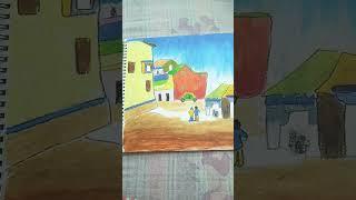 a beautiful scenery drawing #art #supportme