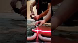 Монтаж гофры на битумную шумоизоляцию Installation of corrugation on bitumen sound insulation