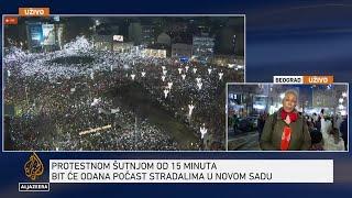 'Zastani, Srbijo' na Slaviji: Petnaestominuta tišina na masovnom protestu u Beogradu