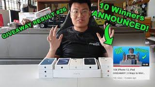 Giveaway Result #26 (10x iPhone 13, iPad)