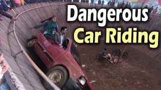 Vehicles Ride At High Speed On Well Of Death | Can A Car Ride The Wall of Death?