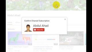 How to make youtube popup subscribe button